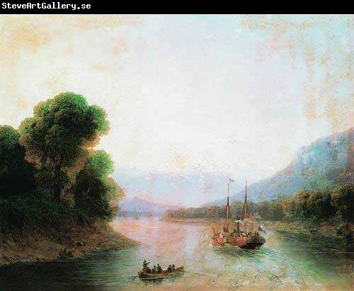 Ivan Aivazovsky The Rioni River in Georgia